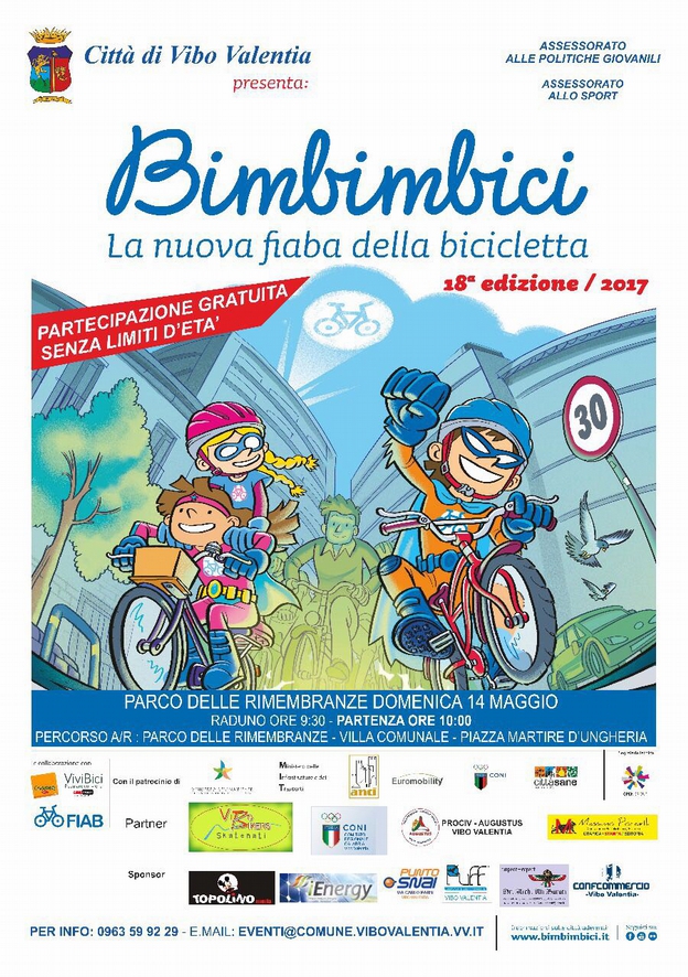 Bimbimbici - la nuova fiaba della bicicletta Parco delle Rimembranze - Domenica 14 Maggio - Raduno ore 9:30 - partenza ore 10:00